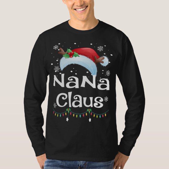 Camiseta Nana Claus Santa Navidades en Pajama (Anverso)