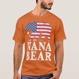 Camiseta Nana Con Bandera Patriótica Que Coincide Con La Fa