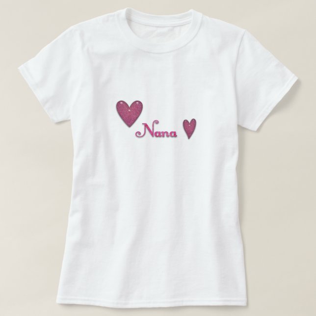 Camiseta Nana con corazones (Diseño del anverso)