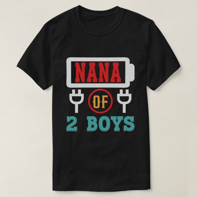 Camiseta NANA De 2 Niños Batería Día De Los Padres (Diseño del anverso)