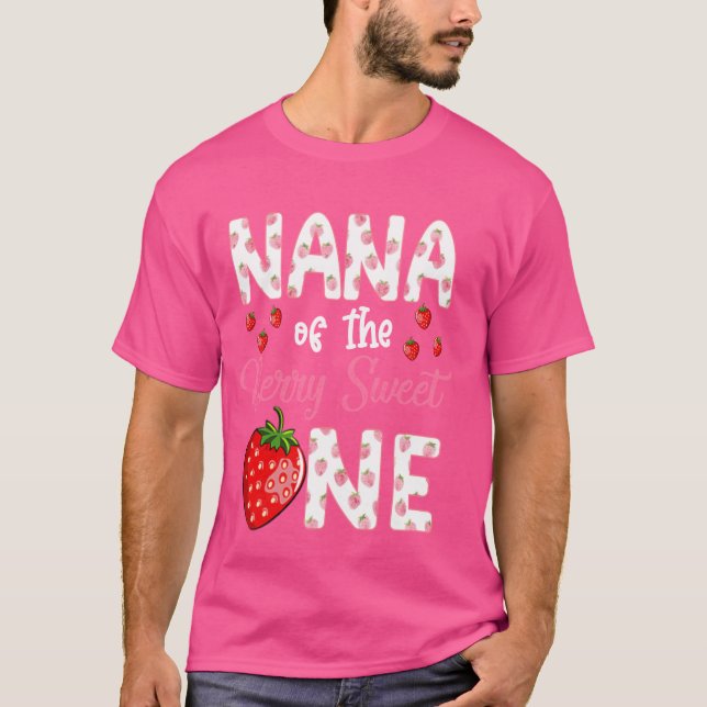 Camiseta Nana De Berry Sweet One Strawberry First Birth (Anverso)