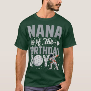 Camiseta Nana De Birthday Astronaut Boy Space Theme Bda