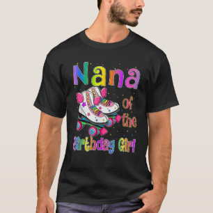 Camiseta Nana de Chicas de cumpleaños patinando la familia 