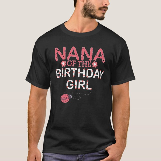 Camiseta Nana De La Familia De Chicas De Cumpleaños Coincid (Anverso)