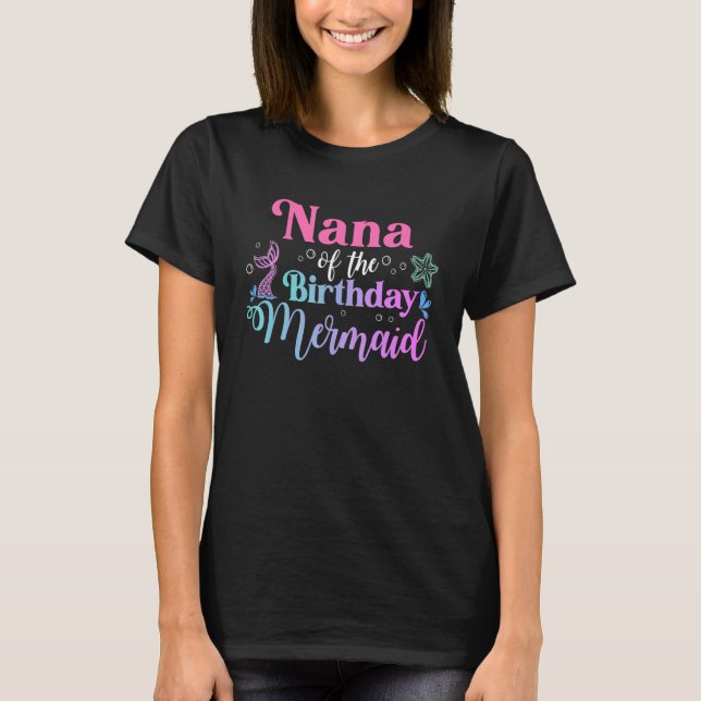 Camiseta Nana De La Familia Matanza De La Sirena De Cumplea (Anverso)