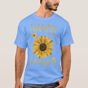 Camiseta Nana De La Familia Sunflower Del Chica De Cumpleañ