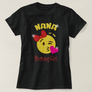 Camiseta Nana de la fiesta de cumpleaños de la emoji del