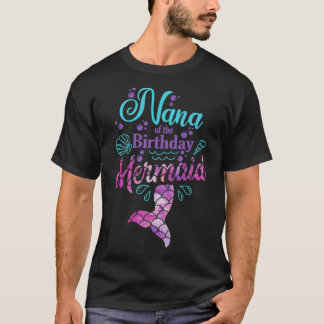 Camiseta Nana De La Fiesta De Cumpleaños De La Sirena Merma