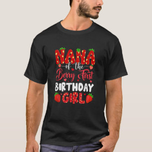 Camiseta Nana De La Fresa Primera Cumpleaños De Niña Fresa