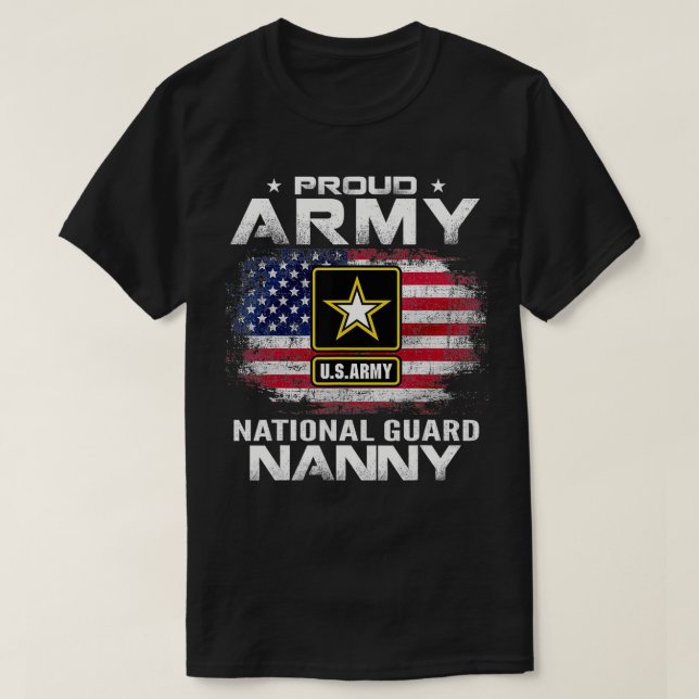 Camiseta Nana De La Guardia Nacional Del Ejército Orgullosa (Diseño del anverso)