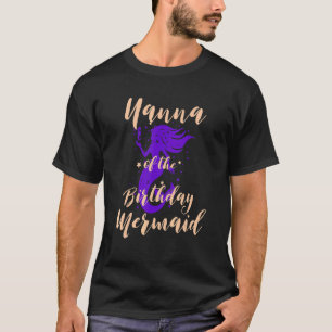 Camiseta Nana de la hija de la sirena cumpleaños B Chica
