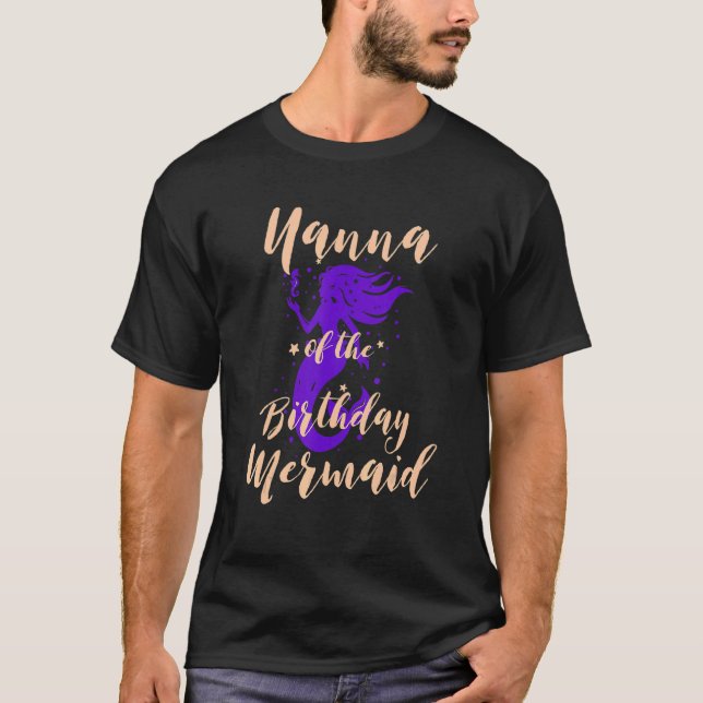 Camiseta Nana de la hija de la sirena cumpleaños B Chica (Anverso)