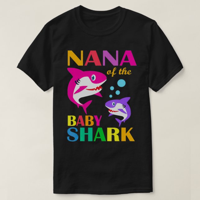 Camiseta Nana De La Madre Del Tiburón Nana De Nacimiento Na (Diseño del anverso)