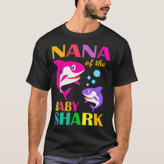 Camiseta Nana De La Madre Del Tiburón Nana De Nacimiento Na