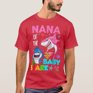 Camiseta Nana De La Madre Del Tiburón Nana De Nacimiento Na