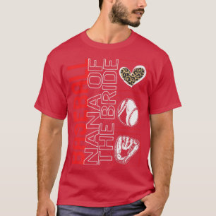 Camiseta Nana De La Novia Game Day Leopard Heart