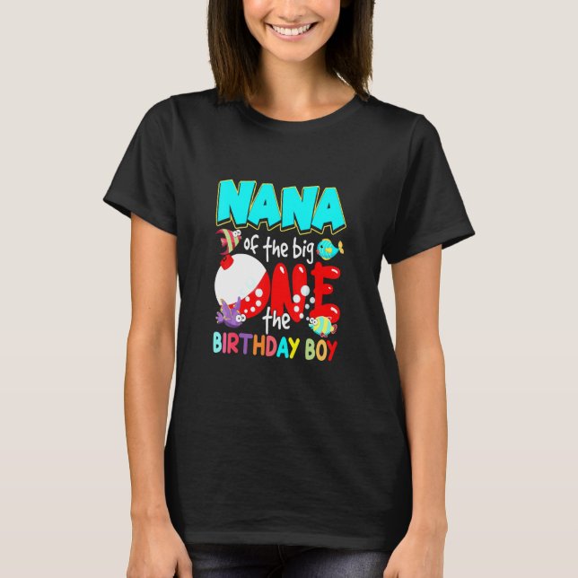 Camiseta Nana De La Pesca De Cumpleaños (Anverso)