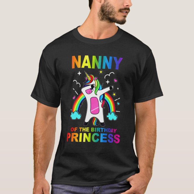 Camiseta Nana De La Princesa De Cumpleaños Chica Dabbing Un (Anverso)