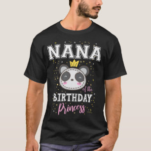 Camiseta Nana de la princesa de cumpleaños Cute Panda Bear