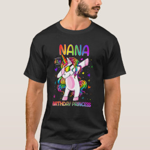Camiseta Nana De La Princesa Nacida Chica Dabbing Unicorn