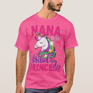 Camiseta Nana De La Princesa Nacida Cute Abuela Unicornio
