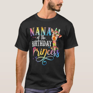 Camiseta Nana De La Princesa Nacida Giraffe Birthday Gir