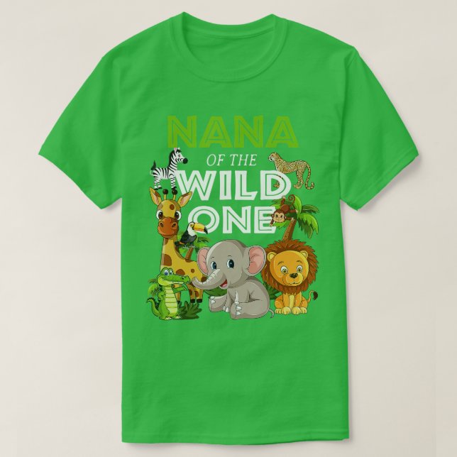 Camiseta Nana de la selva salvaje de Safari Jungle un zoo c (Diseño del anverso)