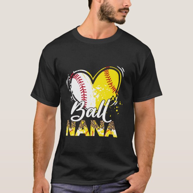 Camiseta Nana de los dos deportes de baloncesto de fútbol d (Anverso)