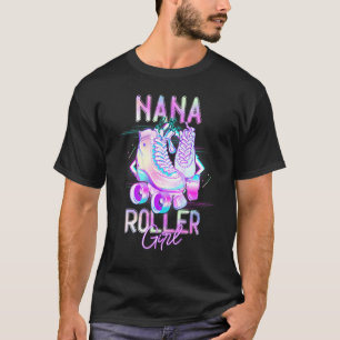 Camiseta Nana De Roller Chica Patinaje Patinaje Cumpleaños 