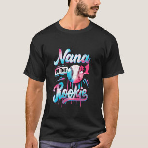 Camiseta Nana de Rookie cumpleaños 1 Baseball Drip Familia 