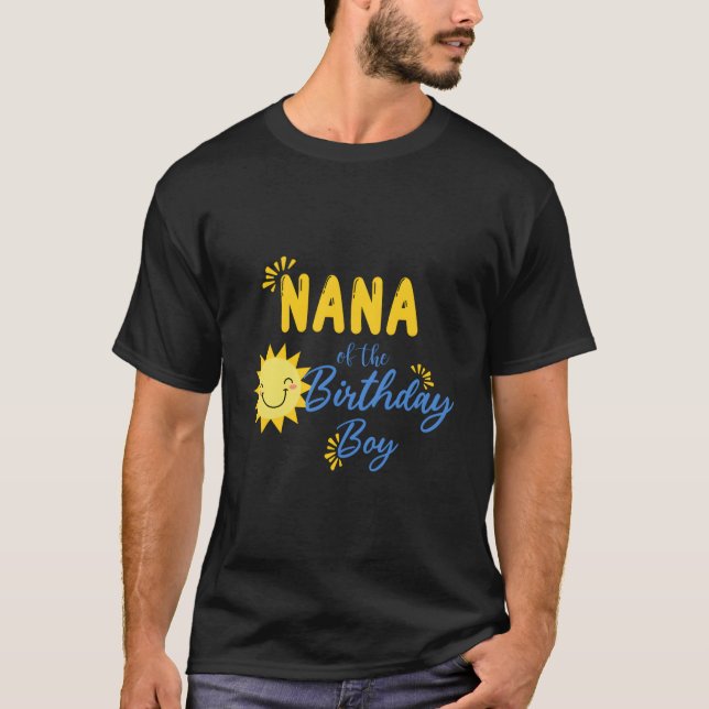 Camiseta Nana De Sunshine Primer Cumpleaños Sunshine Boy Bi (Anverso)