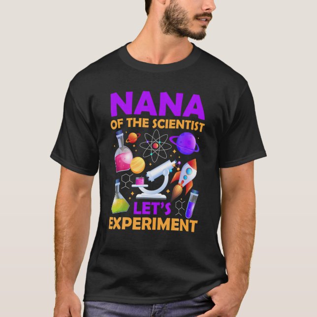 Camiseta Nana del científico de cumpleaños vamos a salir (Anverso)