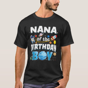Camiseta Nana del cumpleaños del chico astronauta familia e