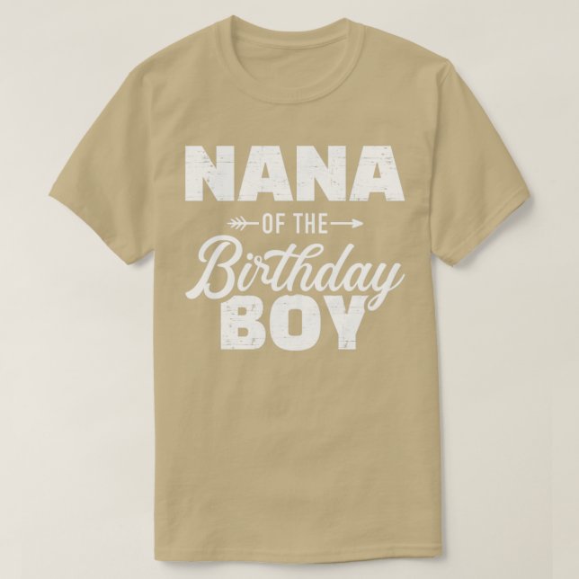 Camiseta Nana del hijo de cumpleaños que iguala a la famili (Diseño del anverso)