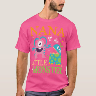 Camiseta Nana Del Pequeño Monstruo Hijo Hija Feliz Día