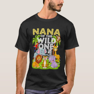 Camiseta Nana Del Salvaje Animal Safar De Un Primer Cumplea