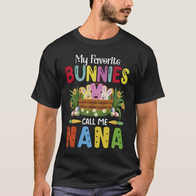 Camiseta Nana Easter Bunny Happy Easter Day Grandma Mom (Anverso)