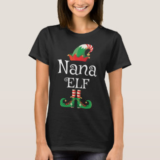 Camiseta Nana Elf Gift Abuela Elf Familia Matanza Christma
