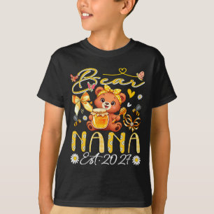Camiseta Nana Est 2027 Corbata de Lazo Floral Día de la Mad