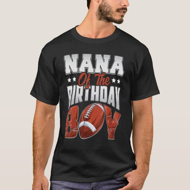 Camiseta Nana Fútbol cumpleaños Boy Baller familiar por día (Anverso)