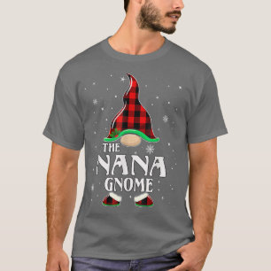 Camiseta Nana Gnome Buffalo Plaid Matching Family Christmas