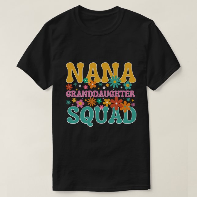 Camiseta Nana Grandgirl Squad groovy nana For Grandma   (Diseño del anverso)