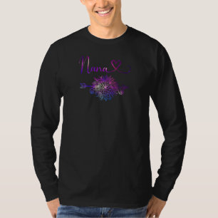 Camiseta Nana Grandma Cute Galaxia Cursiva