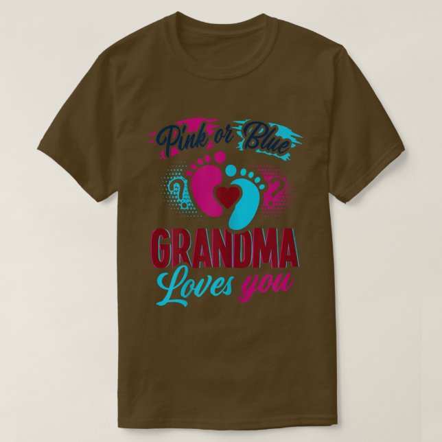 Camiseta Nana, La Abuela Rosa O Azul, Ama El Género Del Beb (Diseño del anverso)