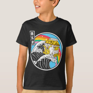 Camiseta Nana Leche Surfing Ola Kanagawa Kawaii Anime Vapor