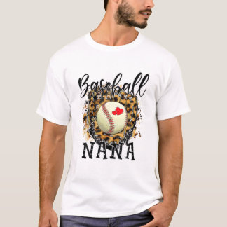 Camiseta Nana Leopard Béisbol Ama a la Madre Familia