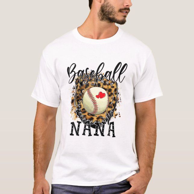 Camiseta Nana Leopard Béisbol Ama a la Madre Familia (Anverso)