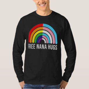 Camiseta Nana Libre Abraza La Bandera Transgénero Arcoiris 