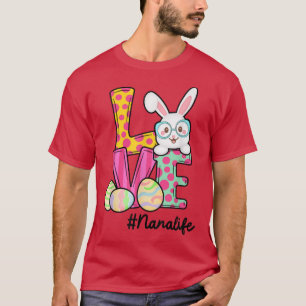 Camiseta Nana Life Easter Gnome Bunny Love Funny Easter Nan