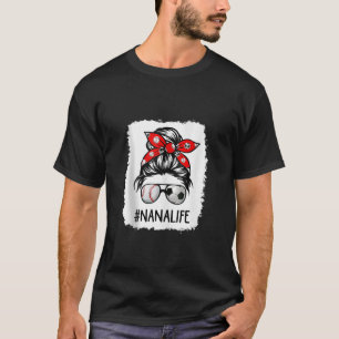 Camiseta Nana Life Soccer Messy Bun Bleached Baseball Mothe